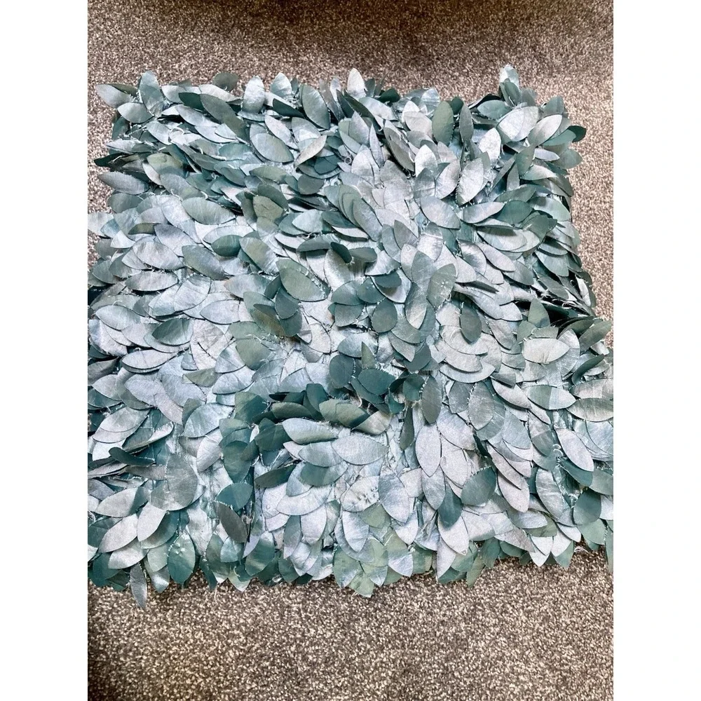 Lot‎ Of 2 Aqua Blue GLAM Rosette Cushion Pillows 16x16 THRO by Marlo Loren